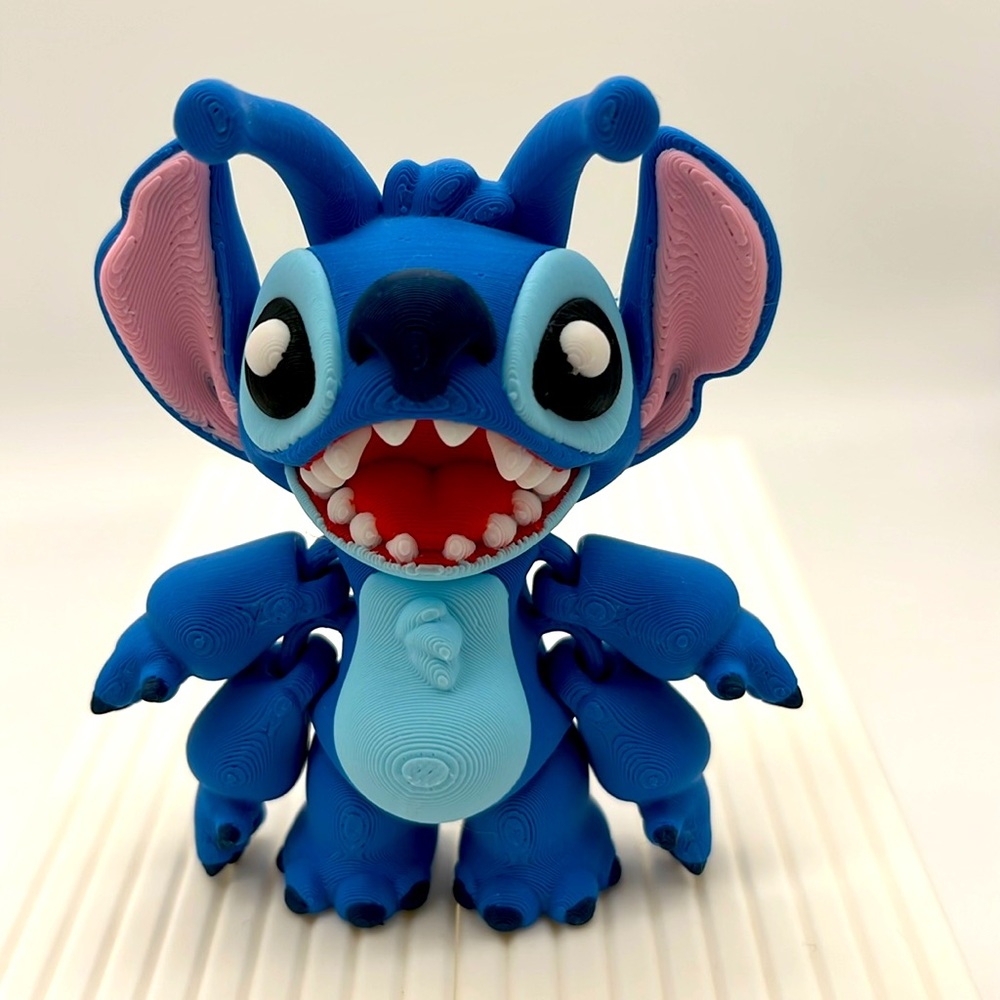 3D printed Articulated Alien Stitch fidget Toy Fun Collec…